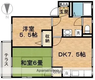石橋ハイツC【1階】の間取り