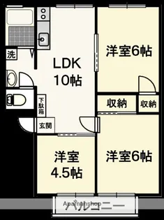 グランディ南行徳【2階】の間取り
