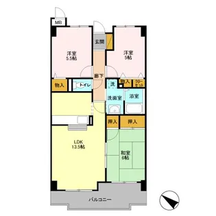 K’Sシャンブル【5階】の間取り