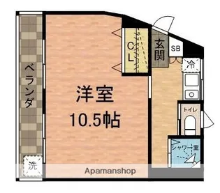 ハイツ光彩【201号室】の間取り