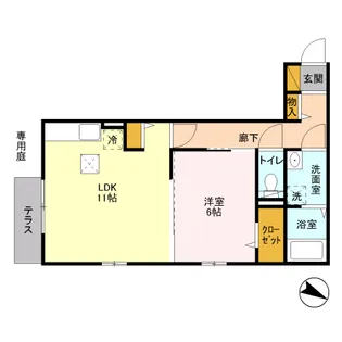 ベルデュール【1階】の間取り