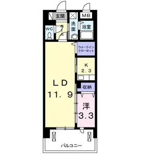 オリーブ コート塚田【2階】の間取り