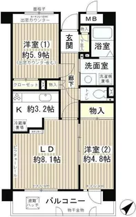 アポロハイツ【2階】の間取り