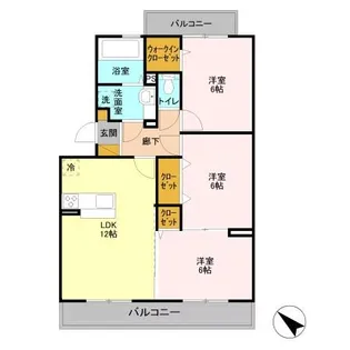 メゾン・ドゥ・ロジェ【3階】の間取り