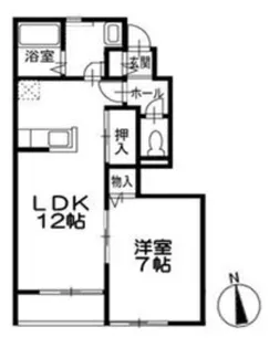 ブリーズ東海神D【1階】の間取り