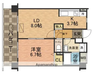 コーポレート西船橋【2階】の間取り