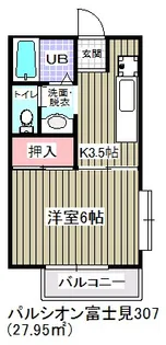 パルシオン富士見【3階】の間取り