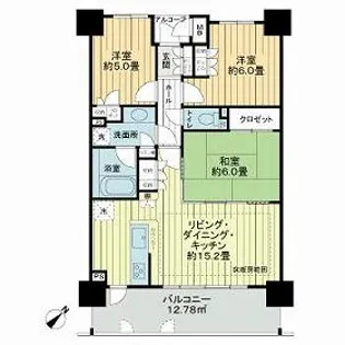 スカイタワーエグゼ【19階】の間取り