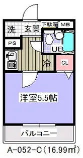 ローズガーデンA52【3階】の間取り