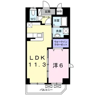 サンライズコード【3階】の間取り