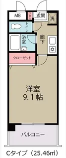 リバレイン【4階】の間取り