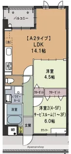 シューペリア【4階】の間取り