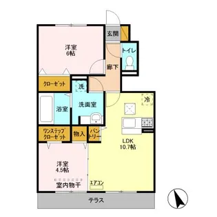 シエル エトワール A【1階】の間取り