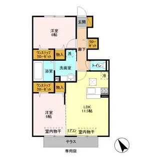 クレスト西船【2階】の間取り