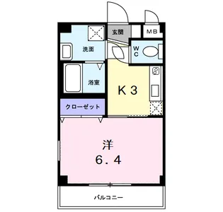 ヒラソル市川【2階】の間取り