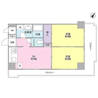 アグレ本八幡【8階】の間取り