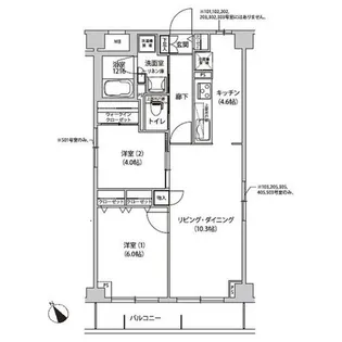 オチェアーノ南行徳【1階】の間取り