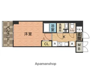 グランカーサ行徳【216号室】の間取り