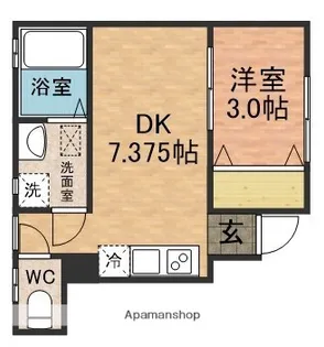 サンライト行徳【1階】の間取り