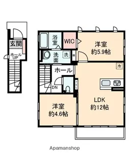 メゾン・ド・ヴェルジェV【201号室】の間取り