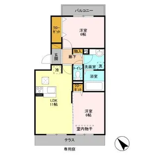 ALBAGRANDE(アルバグランデ)【1階】の間取り