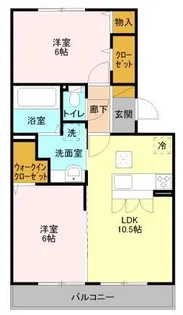 シャルマンドミール【2階】の間取り