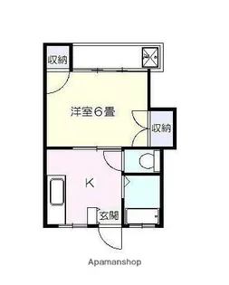 千葉県市川市鬼越2丁目【アパート】の間取り