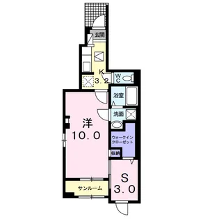 シャ・グリーJ【1階】の間取り