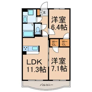 サンドプレイス【3階】の間取り