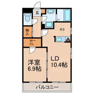 サニーハイツ【3階】の間取り