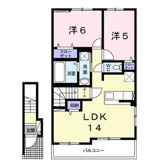 スカイテラス21 Ⅱ号館【2階】の間取り