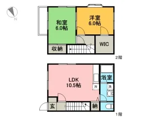 ミドルヴィレッジ【1階】の間取り