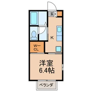 ラ・エスポア【2階】の間取り