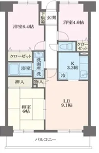 コンフォート津田沼壱番館【0209号室】の間取り