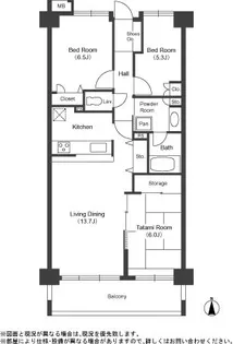 リーベスト東中山【1階】の間取り