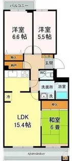 東船橋ガーデニア3号棟【303号室】の間取り