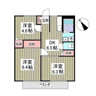 源七ハイツ【2階】の間取り