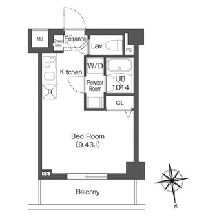 ディームス浦安【1階】の間取り