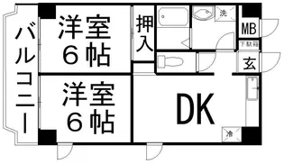 アグレ本八幡【7階】の間取り