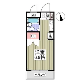 サンライズ船橋【1階】の間取り