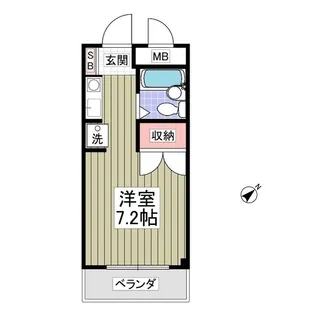 サンライズ船橋【1階】の間取り