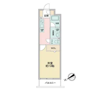 レオ四拾八番館【1階】の間取り
