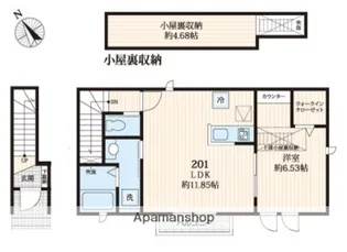 シティライツ本八幡【2階】の間取り
