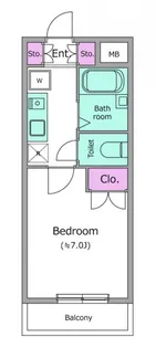 レジディア浦安【3階】の間取り
