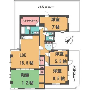 サンライズFMファーストマンション【4階】の間取り