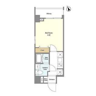 ラクラス下総中山【9階】の間取り