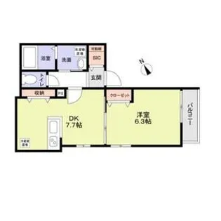 GRASS COURT【1階】の間取り