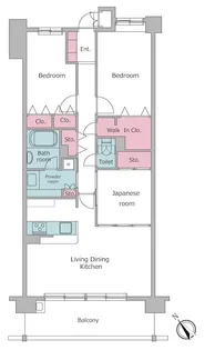 レジディア東松戸【6階】の間取り