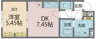 カインドネス江戸川【303号室号室】の間取り
