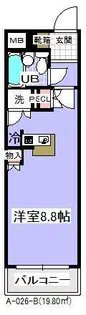 ローズマンションAー26【3階】の間取り